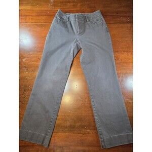Eddie Bauer Pants Womens 4 Blakely Curvy Fit Gray Stretch Cotton Career Trousers
